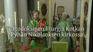 Ortodoksinen liturgia Kotkan Pyhän Nikolaoksen kirkossa